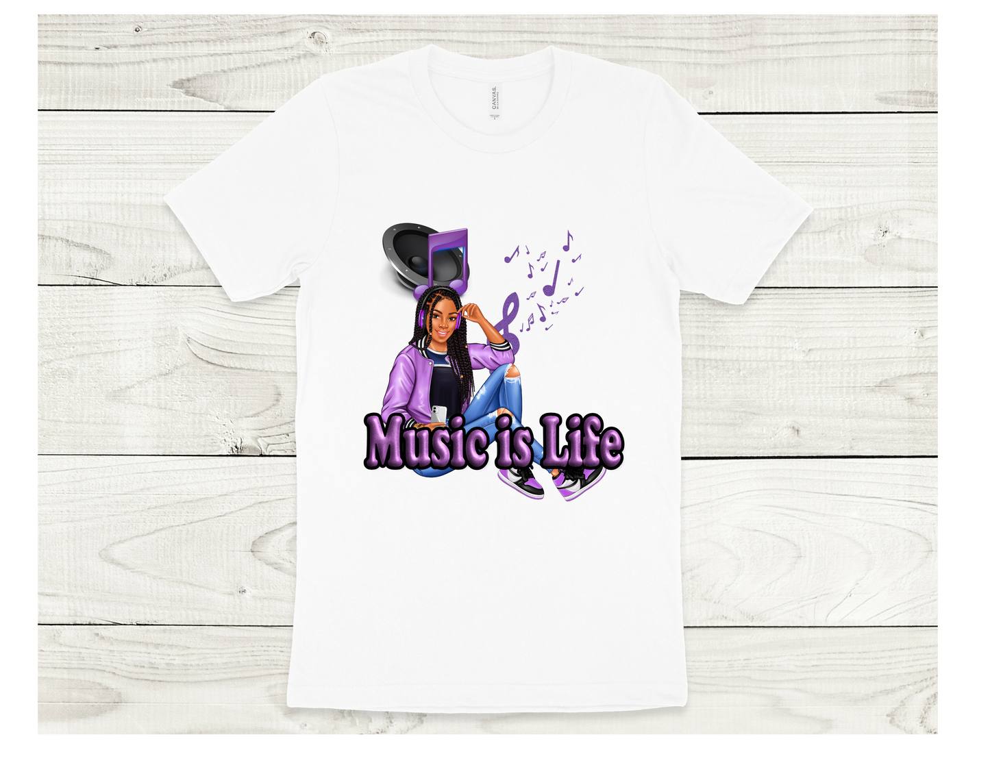 Girl's Music is Life Short Sleeve Shirt